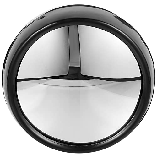 POPETPOP Clip On Cubicle Mirror- Computer/ Laptop Monitor Rear View Mirror, Blind Spot Mirror, Round Glass Convex Rear View Mirror Clip On Mirror for Computer Monitor