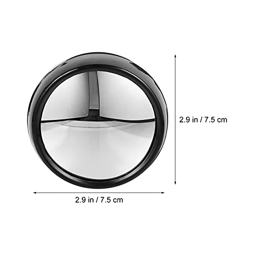 POPETPOP Clip On Cubicle Mirror- Computer/ Laptop Monitor Rear View Mirror, Blind Spot Mirror, Round Glass Convex Rear View Mirror Clip On Mirror for Computer Monitor