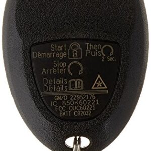 GM Genuine Parts 22952176 5 Button Keyless Entry Remote Key Fob with Remote Start