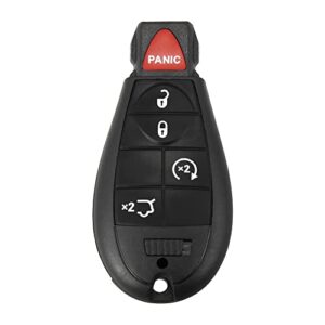 x autohaux replacement keyless entry remote car key fob m3n5wy783x 433mhz for dodge grand caravan challenger charger for ram 1500 2500 5 button with door key