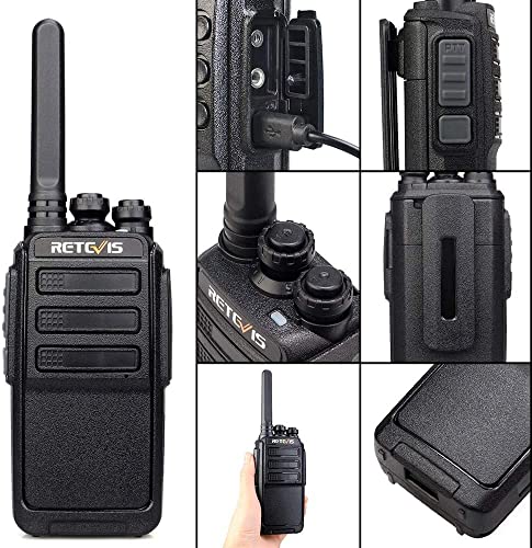 Retevis RT28 Walkie Talkies for Adults Long Range,Two Way Radios Rechargeable,Hands Free 2 Way Radio with Earpiece,for Worker School Security Restaurant(10 Pack)