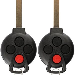 KeylessOption Keyless Entry Remote Control Uncut Ignition Car Key Fob Replacement for KR55WK45144 (Pack of 2)