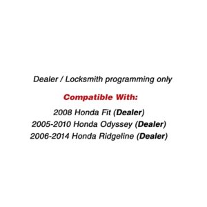 KeylessOption Keyless Entry Remote Control Uncut Car Ignition Chip Key Fob Replacement for OUCG8D-380H-A