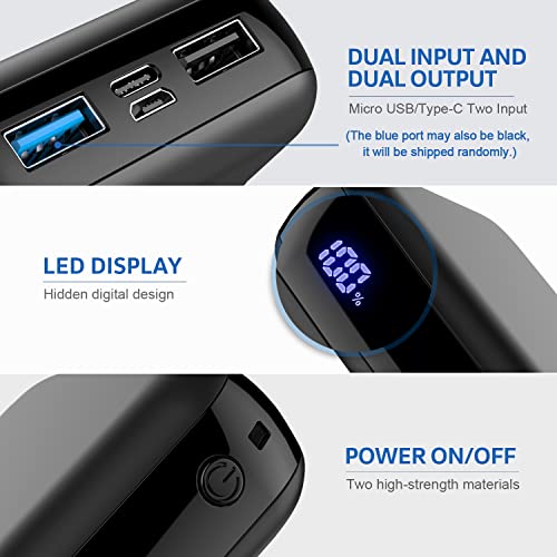 RPMAX Portable Charger Power Bank 26800mAh with Hidden LED Display & 2 USB Outputs, High Capacity 5V Cell Phone Charger External Backup Battery Pack Compatible with iPhone,iPad,Samsung Galaxy,Android.