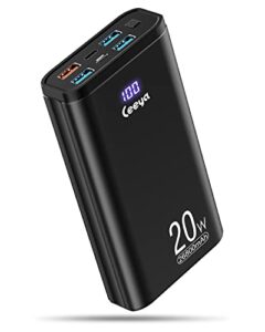 ceeya portable charger pd 20w battery pack usb c high-speed charging 26800mah power bank lcd display with type c out & in,external battery backup for macbook,iphone 12,13,14,samsung,heated vest,etc