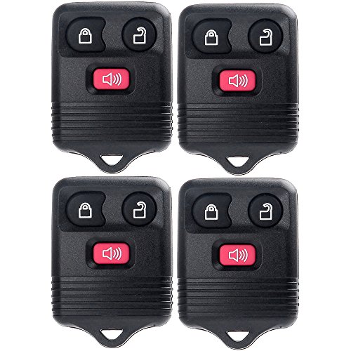 ROADFAR CWTWB1U331 3 Buttons Keyless Entry Remote Car Key Fob 4pcs Uncut Replacement fit for Ford/for Ranger for Lincoln/for Mazda/for Mercury 98-10