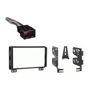 compatible with ford explorer 2004 2005 double din stereo harness radio install dash kit package