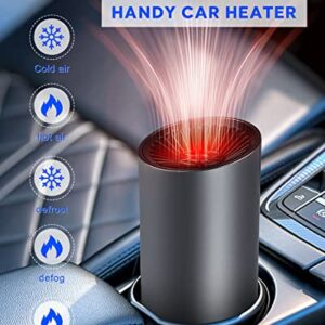 Car Heater Defroster- Portable Car Space Heater, Windshield Defroster Defogger, Heating and Cooling Fan with 12V 150W Thermostat, 3-Outlet USB Plug in Cigarette Lighter for Car SUV Truck