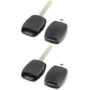 Key Fob Keyless Entry Remote Shell Case & Pad fits Honda Accord Civic CR-V CR-Z Fit Insight Odyssey (MLBHLIK-1T, N5F-S0084A), Set of 2