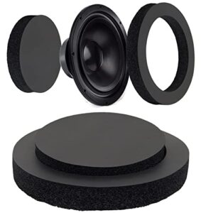 benliudh car door speaker fast rings foam bass blockers, car universal foam speaker enhancer system kit for 6″ and 6.5″ speaker 2 pcs – self adhesive
