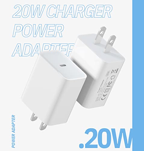 Fast Charger iPhone, 20W USB C Wall Charger with MFi Certified 6 FT Charger Cable Type C Charger Adapter Compatible with iPhone 14/14 Mini/14 Pro Max/13/13 Mini/13 Pro Max/11 Pro Max/XS Max/XS/XR/X