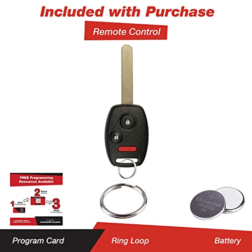 KeylessOption Keyless Entry Remote Control Uncut Car Ignition Key Fob Replacement for MLBHLIK-1T