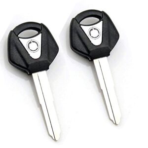 xindejia motorcycle black blank key uncut blade with yamaha yzf r1 r6 1998-2010 compatible 2pcs (silver)