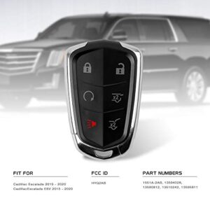 VOFONO Car Key Fob Keyless Entry Remote Fit for Cadillac Escalade 2015-2020/Cadillac Escalade ESV 2015-2020 FCC ID: HYQ2AB (315MHZ)