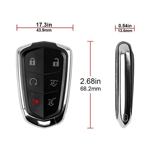 VOFONO Car Key Fob Keyless Entry Remote Fit for Cadillac Escalade 2015-2020/Cadillac Escalade ESV 2015-2020 FCC ID: HYQ2AB (315MHZ)