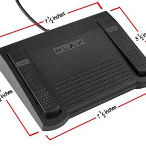 Transcription Foot Pedal for use with Express Scribe for Windows or Mac Transcription Software