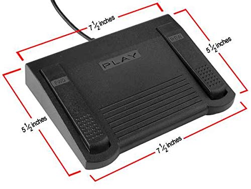 Transcription Foot Pedal for use with Express Scribe for Windows or Mac Transcription Software