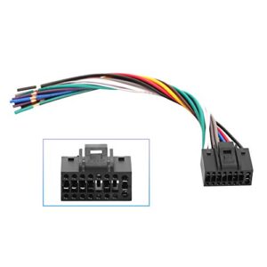 rdbs 16 pin radio stereo wiring harness compatible with kenwood cd dvd navigation in-dash