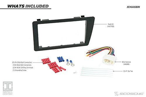 SCOSCHE Install Centric ICHA6BN & HA08BCB Compatible with Select 1998-08 Honda Power/Speaker Connector/Wire Harness for Aftermarket Stereo Installation