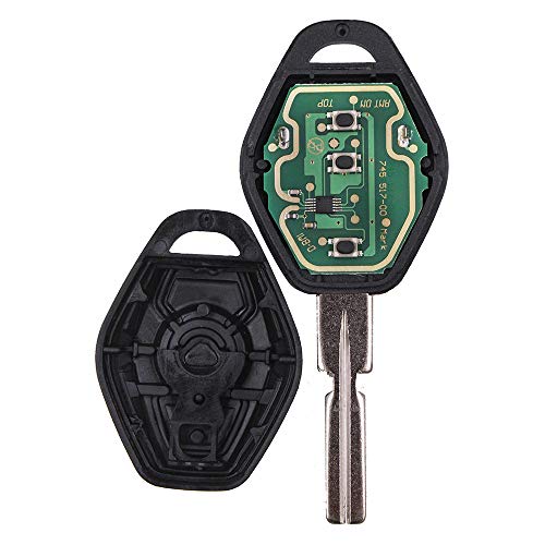 Keymall keyless EWS entry remote car key fob 3 Button replacement for BMW 3 5 7 SERIES E38 E39 E46 With Chip 315MHZ/433MHZ HU58