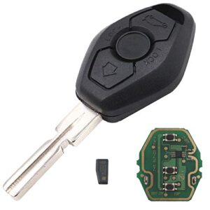 Keymall keyless EWS entry remote car key fob 3 Button replacement for BMW 3 5 7 SERIES E38 E39 E46 With Chip 315MHZ/433MHZ HU58
