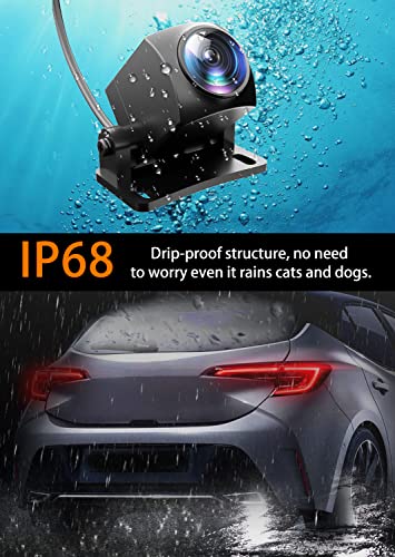WOLFBOX Original Rear Camera for Mirror Dash Cam, Suitable for G840S/G930/T10, 1080P Waterproof Backup Camera