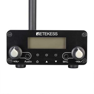 Retekess TR508 FM Transmitter for Church,FM Broadcast Transmitter,Long Range FM Radio Stereo Station with 3.5mm Mic Audio Jack for Drive in Movie,Parking Lot,Home,Library,Fcc Certified