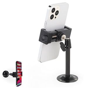 mippko wall mount phone holder,compatible with 3.5 ~7.5 inch iphone / samsung galaxy / nexus / htc / lg /huawei /smart phones, 360°adjustment drilling base metal mount