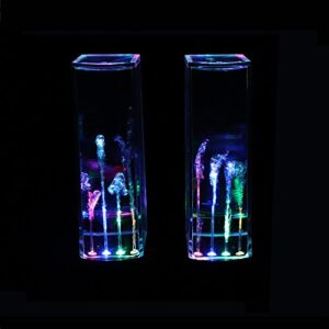 Aolyty Colorful LED Water Speaker with Dancing Fountain Light Show Sound for PC, MP3 Player, Laptops, Smartphone Black