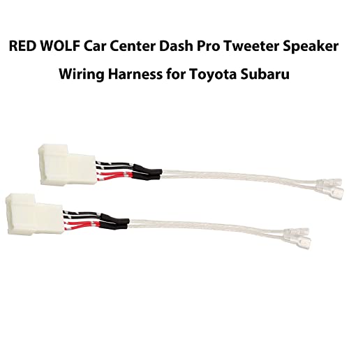 RED WOLF Replacement for 2000-2019 Toyota and Scion, Camry, 4Runner, Subaru 2012-2019 Car Door Speaker + Dash Tweeter Wire Adapter Connector Harness