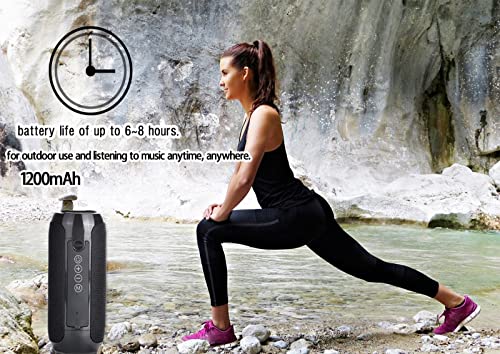 CZRXLLGD Portable Wireless Bluetooth Speakers,Outdoor Sports Speakers with Bluetooth 5.0,IPX5 Waterproof,3D Stereo,8 Hours Playback time,with HD Sound for Pool, Beach, Bike, Travel