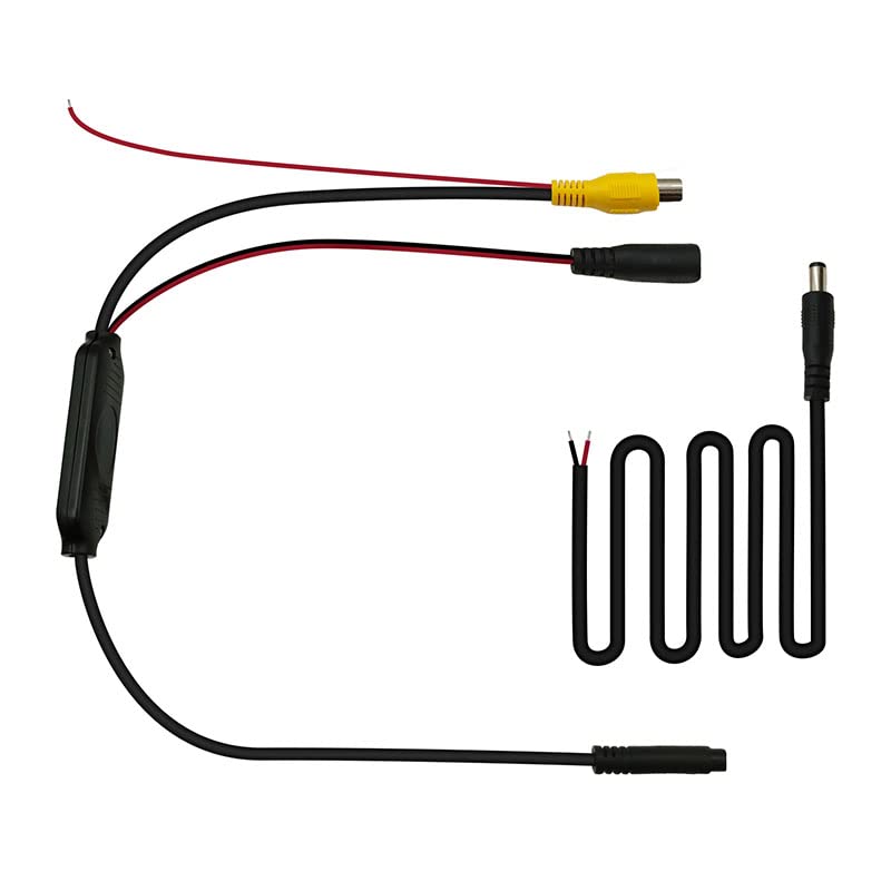 VECLESUS Extension Cord Mini 4-Pin Adapter VC1 Backup Camera Rear View Reversing Connection Cable RCA Connectors for Car Monitor for Driving Assistance System