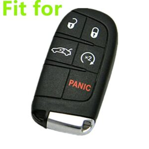 Smart Key Fob Cover Remote Case Keyless Protector Jacket for Jeep Grand Cherokee Dodge Challenger Charger Dart Durango Journey Chrysler 300