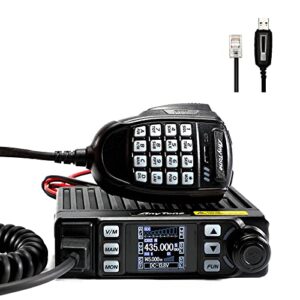 anytone mobile amateur transceiver at-779uv 20-watt dual band vhf/uhf 144-148mhz/420-450mhz mobile radio long range mini scanning receiver w/free cable