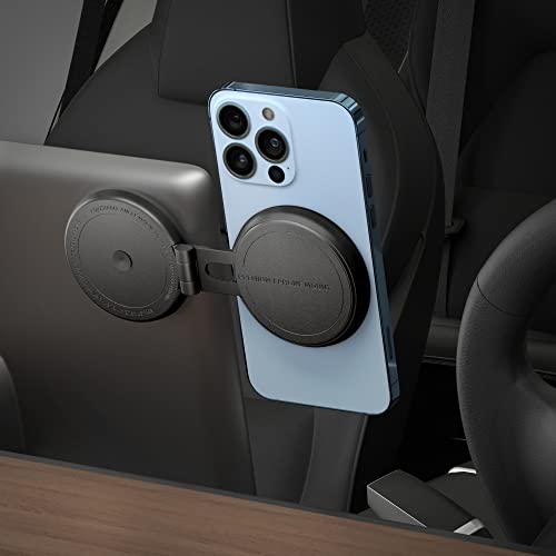 LCYATSI Car Phone Holder Mount for Tesla Model 3/Y/S/X Phone Mount MagSafe Magnetic 360° Rotation Invisible Foldaway Car Phone Holder Compatible with iPhone 14/13/12/Samsung and MagSafe Cases