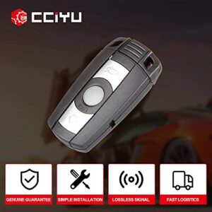 cciyu 1X Replacement Smart Keyless Entry Remote Uncut w/Chip Car Key Fob 3 Buttons Replacement for B MW Series KR55WK49123