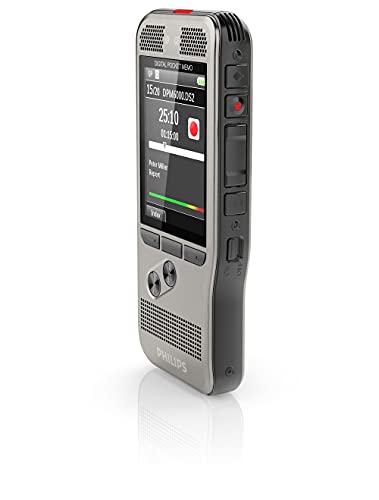 Pocket Memo 6000 Digital Recorder, Push Button, 2GB, Silver