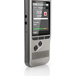 Pocket Memo 6000 Digital Recorder, Push Button, 2GB, Silver