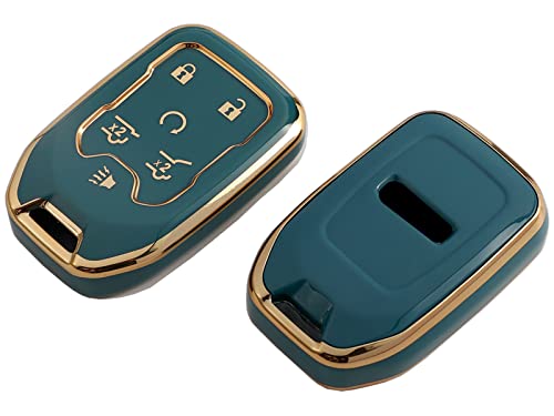 Guibuhuse TPU Protector Key Fob Cover Fit for 2015-2020 GMC Yukon/Yukon XL Chevy Suburban Tahoe (HYQ1AA)