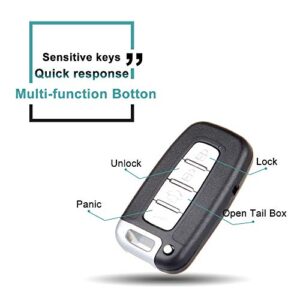 SELEAD Flip Key Fob 4 Buttons Keyless Entry Remote fit for 2009-2015 Hyundai Azera Elantra Elantra GT Equus Genesis Sonata Antitheft Keyless Entry Systems 267AL-HMFNA04 1pc US Stock