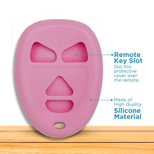 Keyless2Go Replacement for New Silicone Cover Protective Case for Remote Key Fobs with FCC OUC60270 - Pink