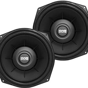 Earthquake Sound i82SWS 8-inch Shallow Woofer System Under-the-Seat Subwoofers with Gaskets, 2-Ohm (Pair)