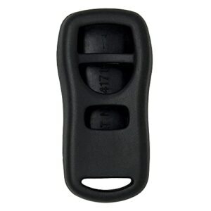 keyless2go replacement for new silicone cover protective case for select nissan 3 button remotes – black