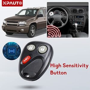 NPAUTO Key Fob Fits for Chevy Trailblazer GMC Envoy 2002-2009, Buick Rainier 04-07, Isuzu Ascender 03-07, Oldsmobile Bravada 02-04 Keyless Entry Remote Replace# 15051014, 15008008, 15008009, 2-Pack