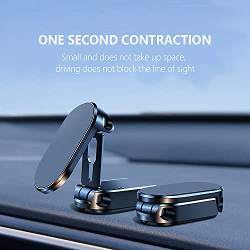 Magnetic Phone Holder for Car,Foldable Phone Mount Multi-Functional 360°Rotation,Magnet for car Dashboard Phone Holder Magnetic Car Mount for iPhone 13 Pro Max / 13 Pro and All Smartphone