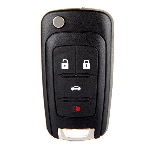 cciyu Replacement Keyless Entry Remote Car Key Fob Clicker Transmitter Alarm 4 Buttons Replacement for C hevy Camaro/Cruze/Equinox/Malibu OHT01060512 1pcs