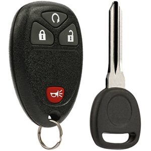 car key fob keyless entry remote with ignition key fits chevy silverado avalanche traverse/gmc sierra acadia/pontiac torrent/suzuki xl-7