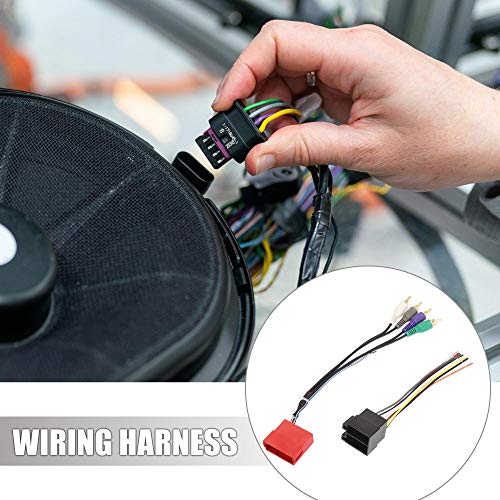 X AUTOHAUX 70-1787 Car Stereo CD Player Wiring Harness Set Wire Radio Adapter 4 RCA Male Connector for Volkswagen for Audi