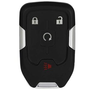 anglewide car key fob keyless entry remote shell case replacement for 17 for gmc denali xl (fcc hyq1ea) 4 buttons 1pad