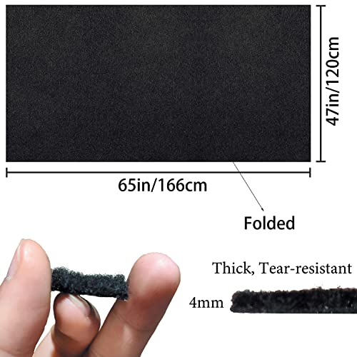 Chimailong Speaker Box Carpet Fabric Black: Car Trunk Truck Auto Automotive Liner Speakers Subwoofer Interior Cover Roll Carpeting for Sub Box Polyester Fiber Material 47 X 65 in 21.25 Sqft（Folded）